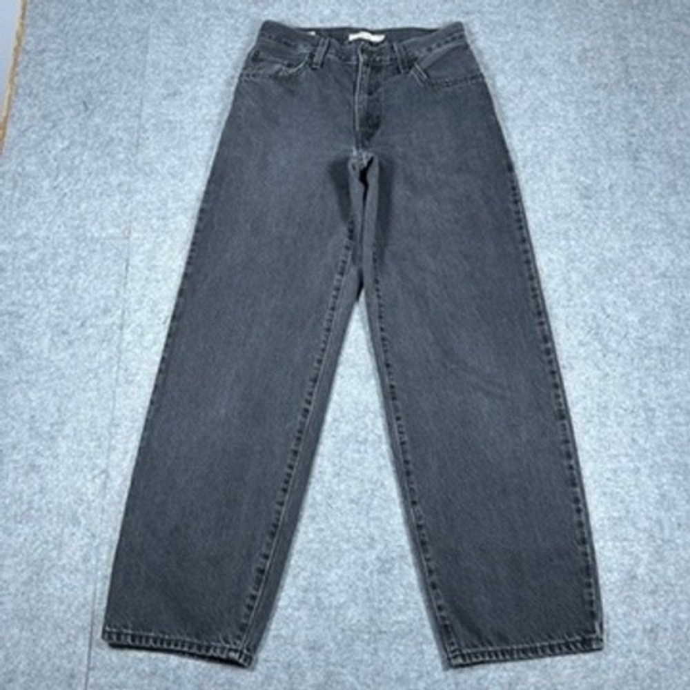 Levi's denim pants Women 24 Gray Baggy Dad wide leg relaxed fit high rise skater